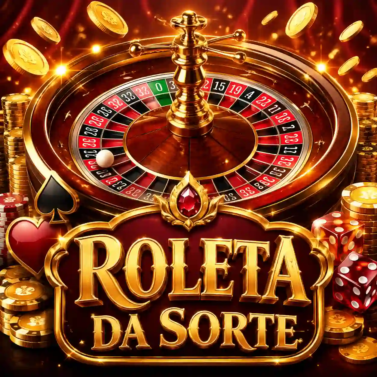 Mesa de roleta dourada em ambiente escuro